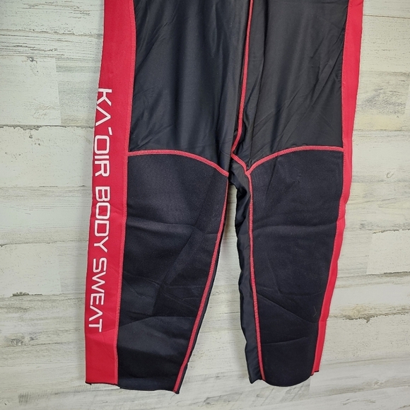 Ka'Oir Fitness Womens Body Sweat Suit Plus Sz XXL Black & Red Workout Shapewear - Picture 10 of 12
